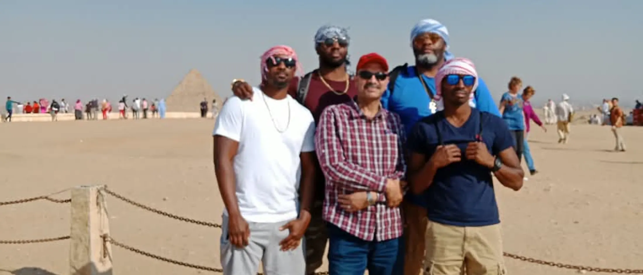 At the Pyramids of Giza